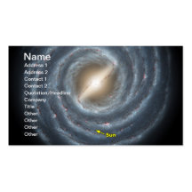 NASAs The Sun in the Milky Way galaxy Business Card Templates