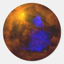 NASAs X-Ray Santa Claus in Orion Round Sticker