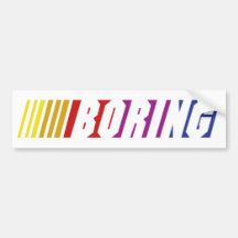 Nascar Boring Bumper Stickers