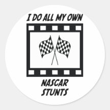 NASCAR Stunts Round Stickers