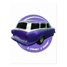 nash long roof grape station wagon postcards