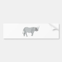 Nashorn rhino rhinoceros auto aufkleber