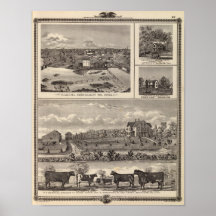 Nashua farm and residence print