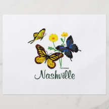 Nashville Butterflies Custom Flyer