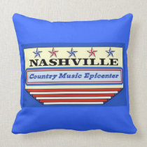 Nashville Country Music Epicenter Pillow pillows