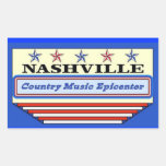 Nashville Epicenter Rectangle Sticker
