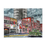 nashville tennessee country music capital art postcard