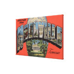 Nashville, Tennessee - Large Letter Scenes 2 Gallery Wrap Canvas