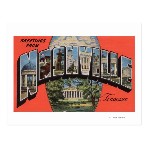 Nashville, Tennessee - Large Letter Scenes 2 Postcard