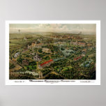Nashville, TN Panoramic Map - 1897 posters