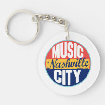 Nashville Vintage Label Acrylic Key Chains