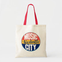 Nashville Vintage Label Canvas Bag