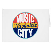 Nashville Vintage Label Greeting Cards