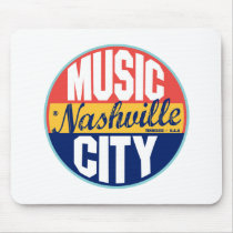 Nashville Vintage Label Mouse Pad