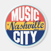 Nashville Vintage Label Refrigerator Magnets