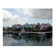 Nassau Bahamas marina postcard