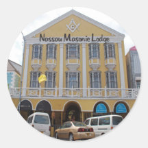 Nassau Masonic Temple Round Sticker