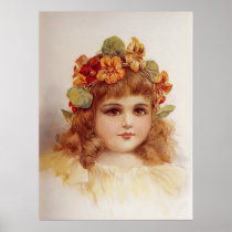 Nasturtium Wreath Poster