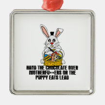 Nasty Easter bunny Christmas Tree Ornaments