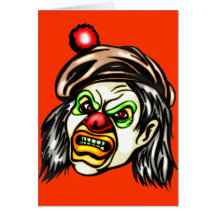 Nasty Evil Clown Card