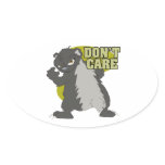 NASTY HONEY BADGER DONT CARE OVAL STICKERS