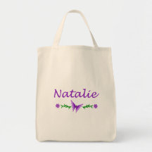 Natalie (Purple Butterfly) Canvas Bags