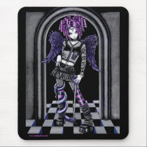 Natasha Gothic Pink Tattoo Angel Mousepad mousepads