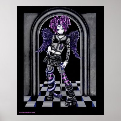 Natasha Gothic Tattoo Angel Poster By Mykajelina 400x400px