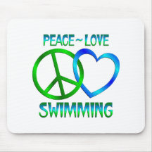 NATATION d'amour de paix Tapis De Souris
