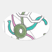 natation d'embrouillement stickers ovales