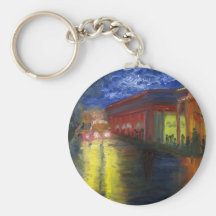 Natchitoches, Louisiana at Night Keychain
