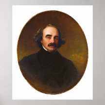 Nathaniel Hawthorne par Emanuel Gottlieb Leutze Affiche