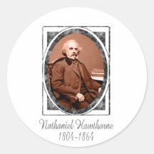 Nathaniel Hawthorne Round Sticker