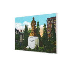 Nathaniel Hawthorne Statue View Canvas Print