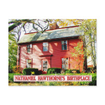 Nathaniel Hawthorne's Birthplace, Salem, MA Postcards