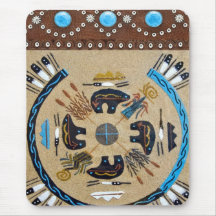 Natif américain "Sandpainting" Mousepad occidental Tapis De Souris