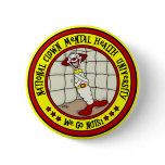 National Clown Mental Health University Pinback Buttons