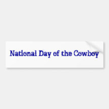 National Day of the Cowboy Bumper Stickers