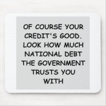 national debt mouse pad