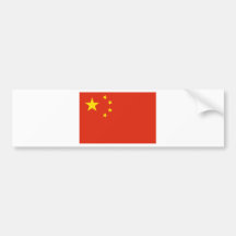 National Flag of People Republic of China Bumper Sticker