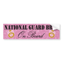 National Guard Brat On Board (Window Sticker) Bumper Sticker