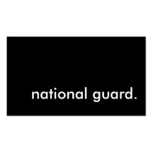 national guard. business card templates