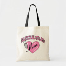 National Guard Mom Heart N Dog Tag Bags