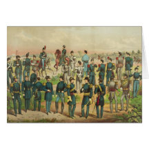 National Guard Uniforms Greeting Card