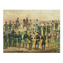 National Guard Uniforms Postcard
