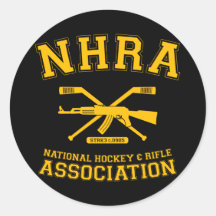 National Hockey and Rifle Association Round Sticker