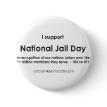 National Jail Day Pinback Button