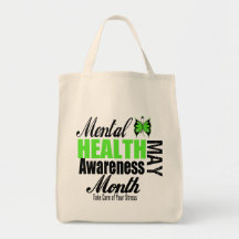 National Mental Health Awareness Month Canvas Bags