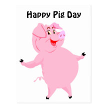 National Pig Day March 1st Postcard