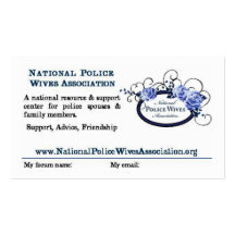 National Police Wives Association referral cards Business Card Templates